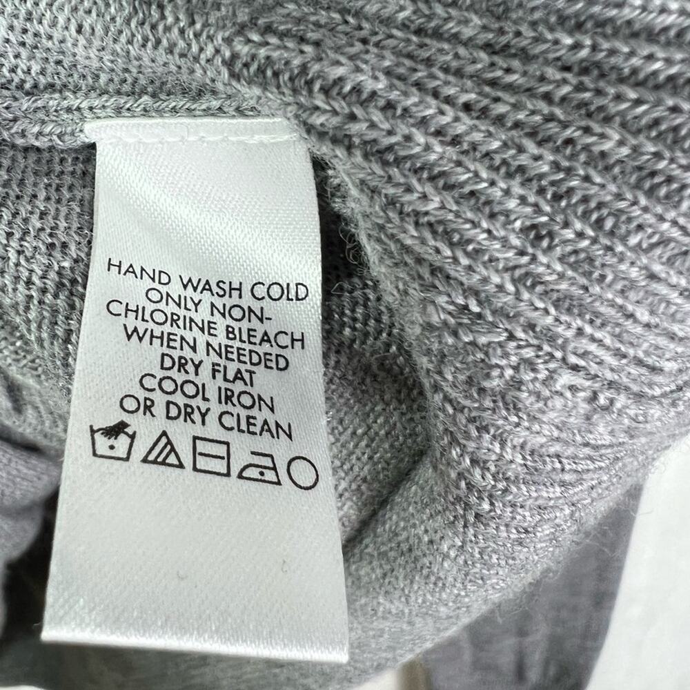 Calvin Klein Sweater Mens XL Gray Merino Wool Pullover Lightweight - Picture 5 of 9